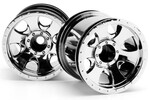 HPI Racing Warlock Wheel Chrome (2.2In/2pcs)