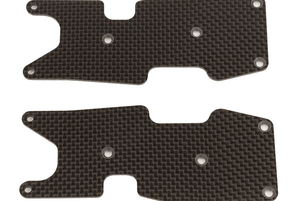 Team Associated RC8T3.2 FT Rear Suspension Arm Inserts, 1.2mm, Carbon Fiber