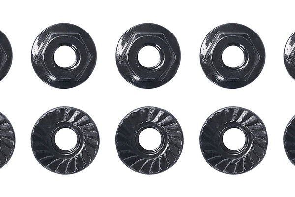 Team Associated M4 Low Profile Serrated Steel Wheel Nuts