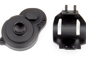 Team Associated Gear Cover and Motor Guard, black