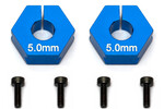 Team Associated Factory Team Clamping Wheel Hexes, 5.0mm Offset