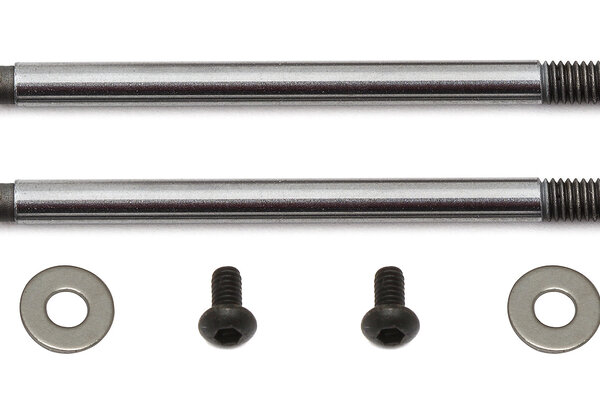 Team Associated FT 3X23 Shock Shaft V2, Chrome