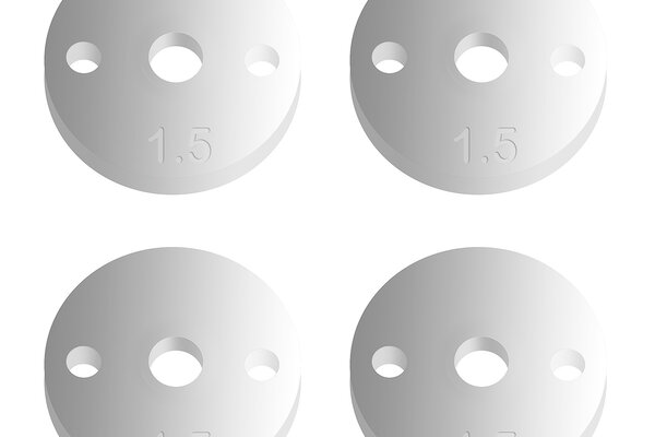 Team Associated Factory Team 12mm Pistons V2, 2x1.5mm, Flat