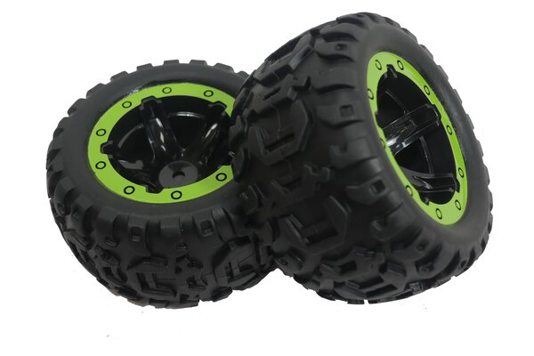 Blackzon BZN540038  Wheels and Tires, Mounted (1 pair); Slyder