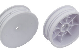 Team Associated Slim Front Wheels, 2WD White 12mm Hex for B6 and B6D