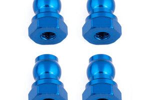 Team Associated Shock Bushings, 10 mm, blue aluminum