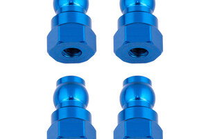 Team Associated Shock Bushings, 12 mm, blue aluminum