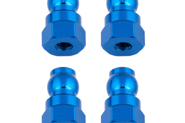 Team Associated Shock Bushings, 12 mm, blue aluminum