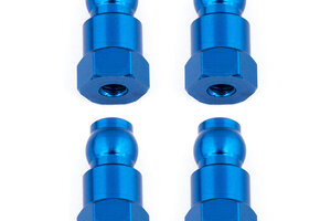 Team Associated Shock Bushings, 14 mm, blue aluminum