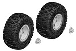 Corally (Team Corally) Tire and Wheel Set - Truck - Chrome Rims - 1 Pair: Mammoth,