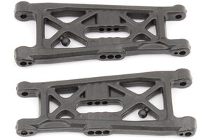 Team Associated RC10B6 Factory Team Front Suspension Arms, Flat, Carbon