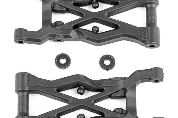Team Associated RC10B6.2 Factory Team Rear Suspension Arms, 73mm, Carbon