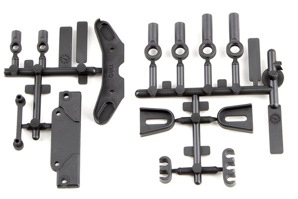 Team Associated RC10B6.3 Tower Covers, Wire Clips, Rod Ends