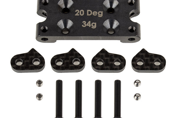 Team Associated RC10B6 Factory Team Steel Bulkhead; 20 Degrees