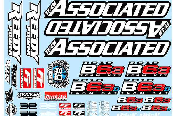 Team Associated RC10B6.3 Decal Sheet