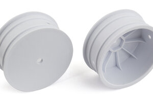 Team Associated Front Wheels, 12mm Hex 4WD Front 2.2in Wheels, White