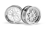 HPI Racing HRE C90 Wheel 26mm Chrome/White (6mm Offset/2pcs)