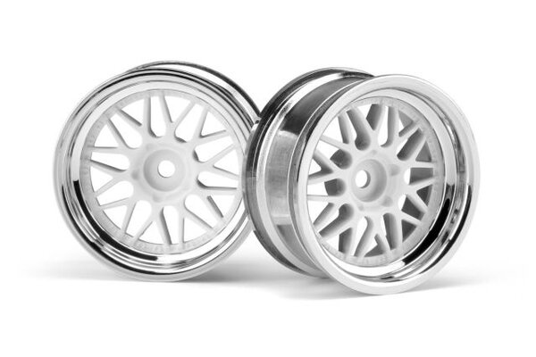 HPI Racing HRE C90 Wheel 26mm Chrome/White (6mm Offset/2pcs)