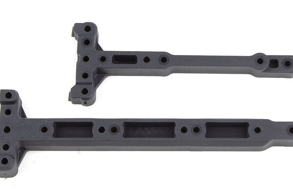 Team Associated RC10B74 FT Chassis Braces, Carbon Fiber