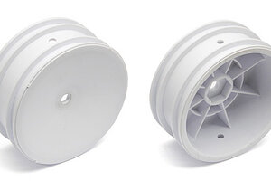 Team Associated ASC9690  2WD Front Wheels, 2.2 in, 12 mm Hex, White