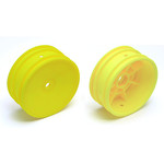 Team Associated 2WD Front Sheels, 2.2in, 12mm Hex, Yellow