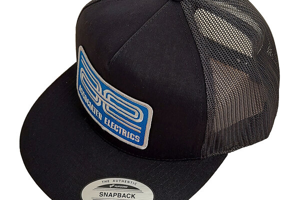 Team Associated AE Logo Trucker Hat, Flat Bill Black