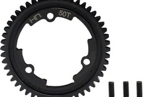 Hot Racing HRAERVT50M01  50 Tooth 1 Steel Spur Gear, for E Revo 2, X-Maxx & XO-1
