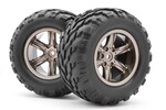 Blackzon Assembled Wheel/Tire (Dark Grey)