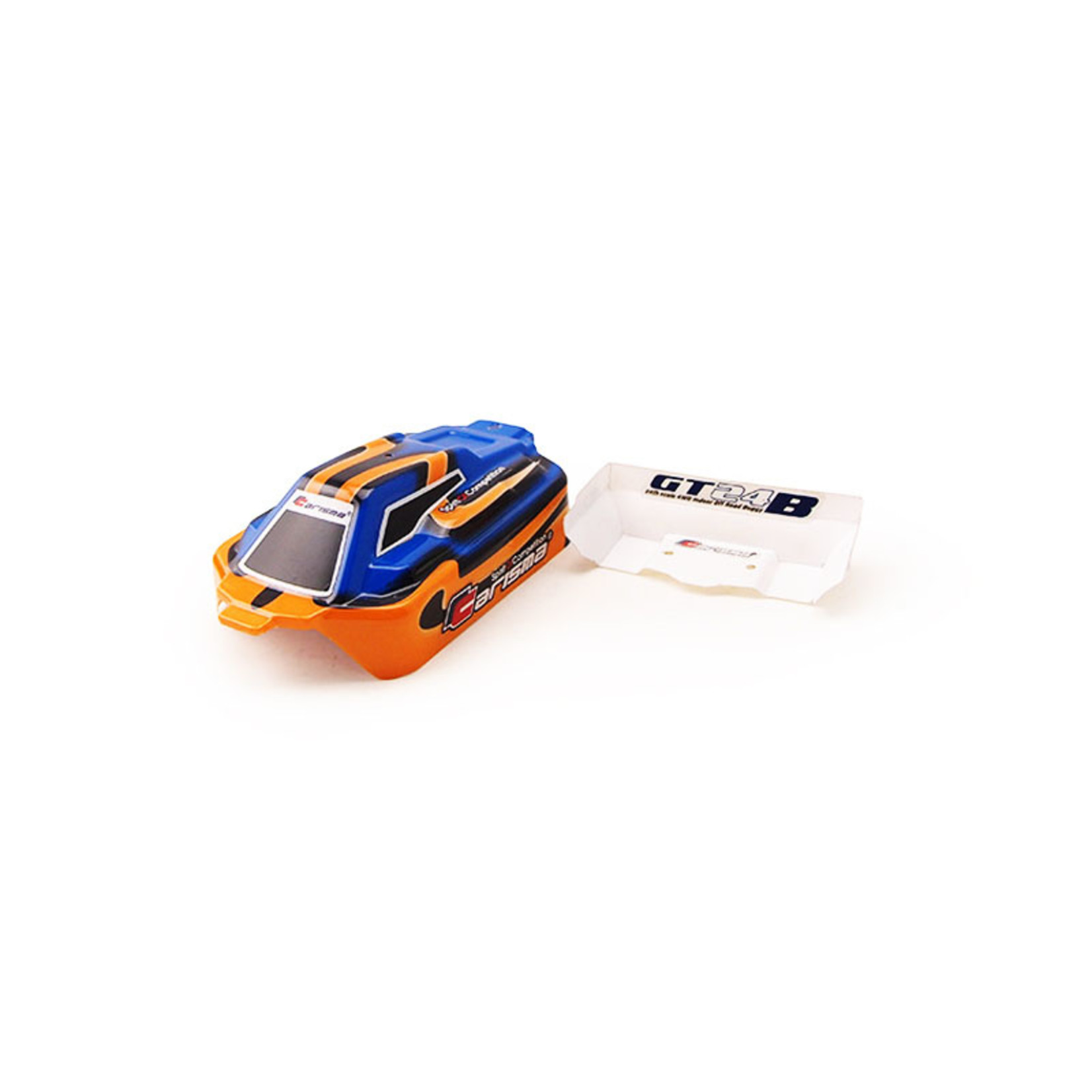 CARISMA GT24B Painted and Decorated Buggy Body: Orange / Blue