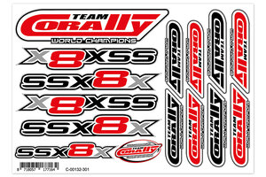 Corally (Team Corally) Decal sheet SSX-8X