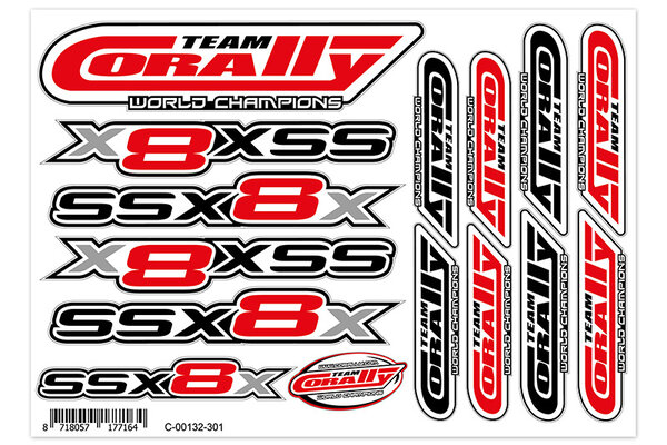 Corally (Team Corally) Decal sheet SSX-8X