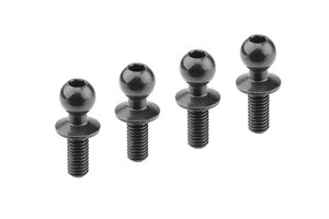 Corally (Team Corally) Ball End Dia. 4.8mm - Thread 6mm - Steel - 4 pcs: SBX410