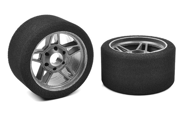 Corally (Team Corally) Attack Foam Tires for 1/8 Circuit, 35 Shore, Front,