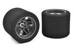 Corally (Team Corally) Attack Foam Tires 1/8 Circuit 32 Shore Rear 76mm Carbon Rims