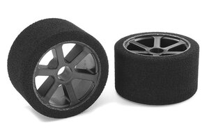 Corally (Team Corally) Attack Foam Tires - 1/12 Circuit - 35 Shore Double Pink