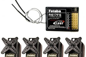 Futaba RS617FS Receiver Combo w/ 4x S3004 Servos Futaba RS617FS Receiver Combo w/ 4x S3004 Servos