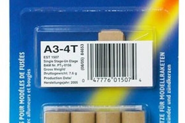 Estes Rockets EST1507  A3-4T Model Rocket Engines (4pk)