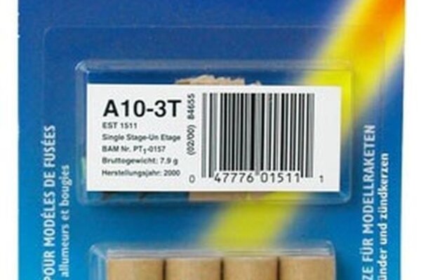 Estes Rockets EST1511  A10-3T Model Rocket Engines (4pk)