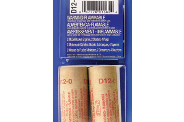 Estes Rockets EST1565  D12-0 Model Rocket Engines (2pk)