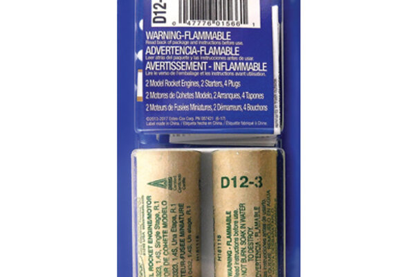 Estes Rockets EST1566  D12-3 Model Rocket Engines (2pk)