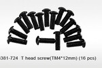DHK Hobby T Head Hex Screws (4x12mm) (16)