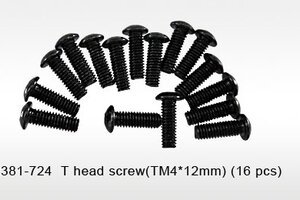 DHK Hobby T Head Hex Screws (4x12mm) (16) DHK Hobby T Head Hex Screws (4x12mm) (16)
