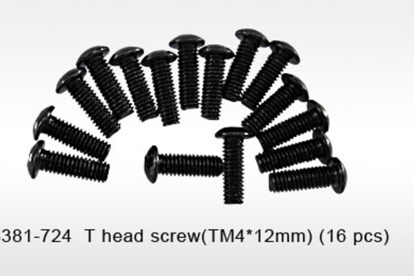 DHK Hobby T Head Hex Screws (4x12mm) (16)