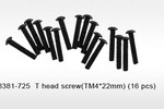 DHK Hobby T Head Hex Screws (4x22mm) (16)