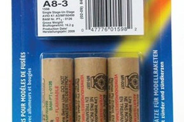 Estes Rockets EST1598  A8-3 Model Rocket Engines (3pk)