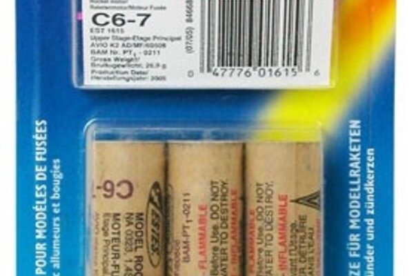 Estes Rockets EST1615  C6-7 Model Rocket Engines (3pk)