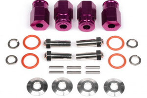 HPI Racing Aluminum Wide Hex Hub 12mm (24mm Wide/Purple) Wheely King
