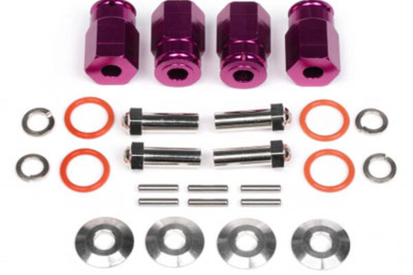 HPI Racing Aluminum Wide Hex Hub 12mm (24mm Wide/Purple) Wheely King