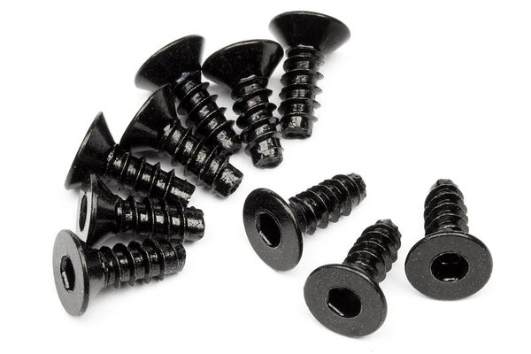 HPI Racing Tp. Flat Head Screw M3X8mm (Hex Socket/10pcs)