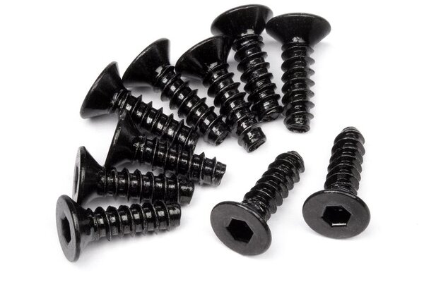 HPI Racing Tp. Flat Head Screw M3X10mm (Hex Socket/10pcs)